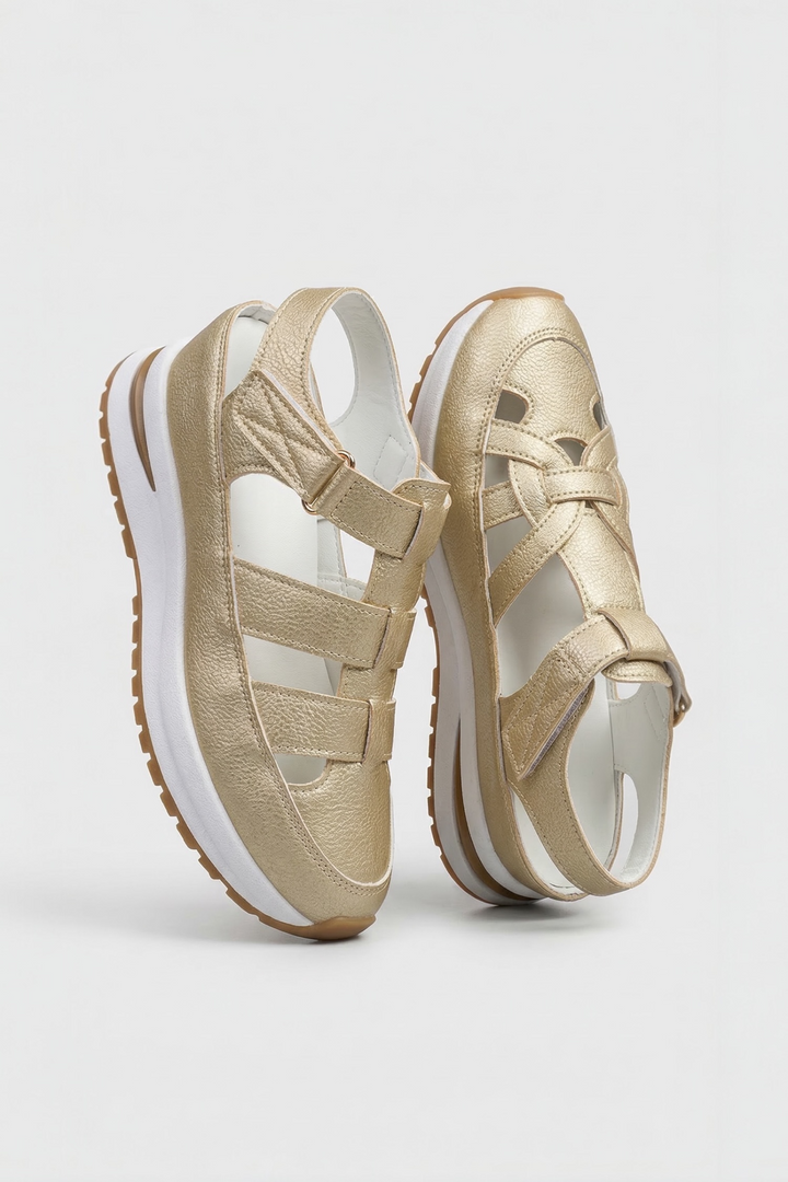 Elara Velcro Wedge Sandals