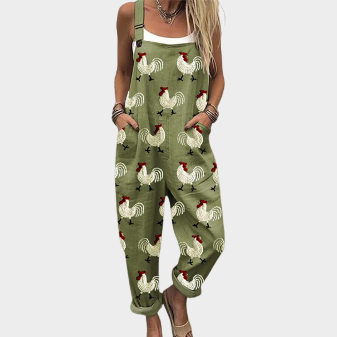 Comfortable Printed Overall