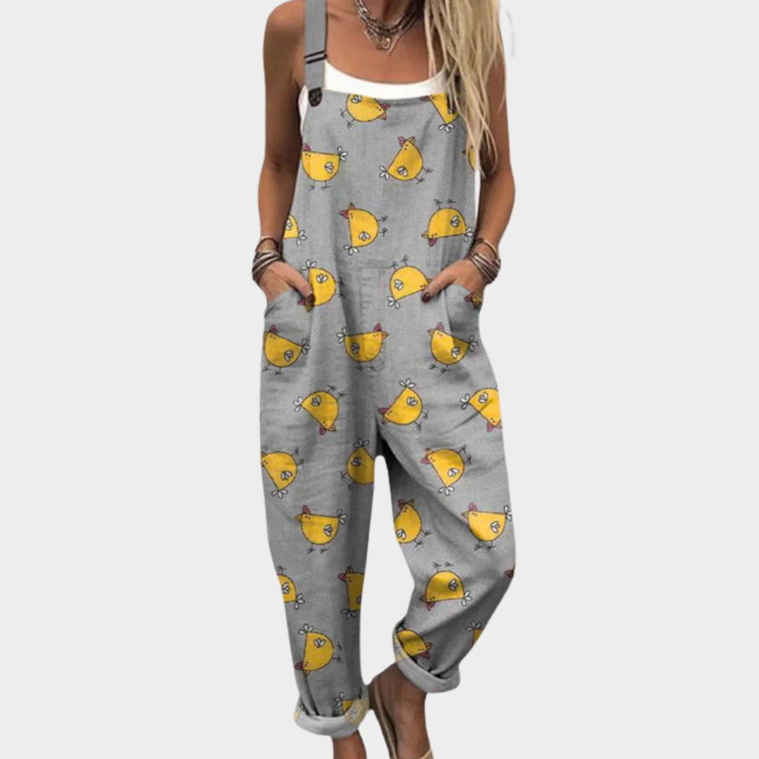 Comfortable Printed Overall