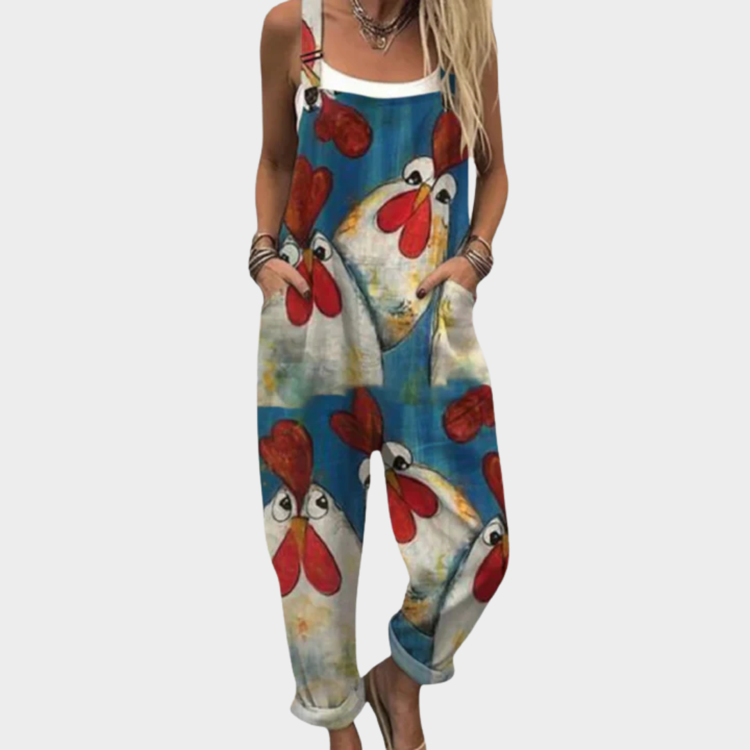 Comfortable Printed Overall