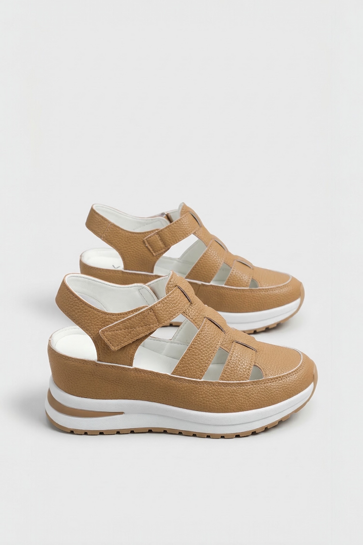 Elara Velcro Wedge Sandals