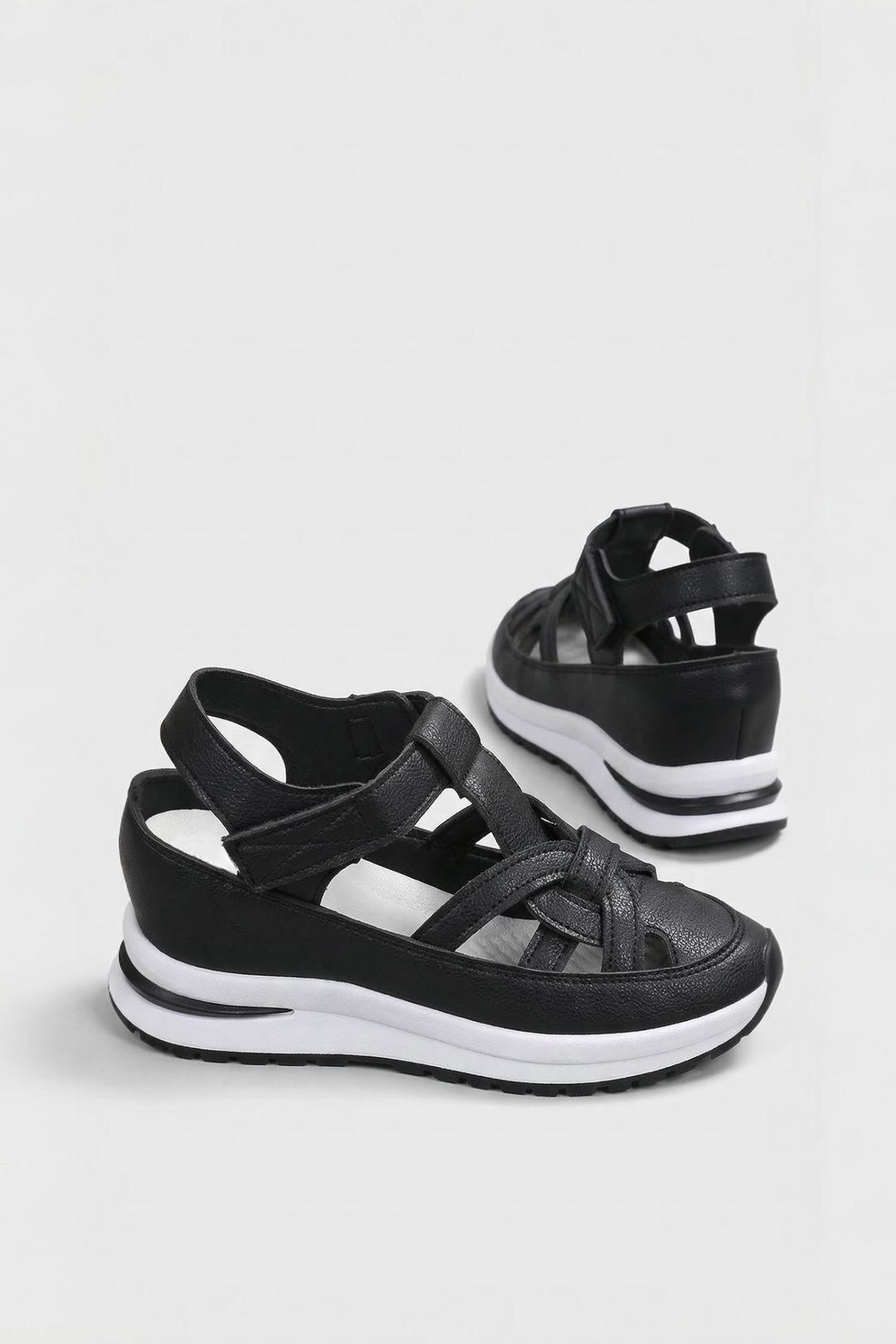 Elara Velcro Wedge Sandals