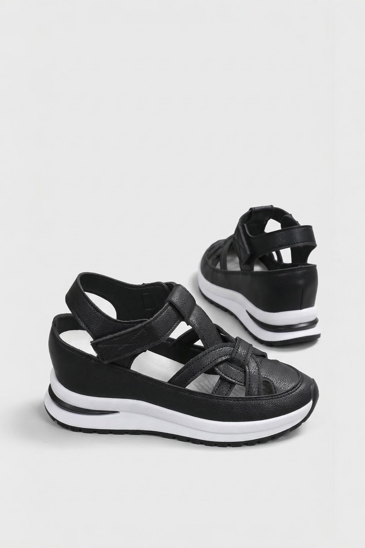 Elara Velcro Wedge Sandals
