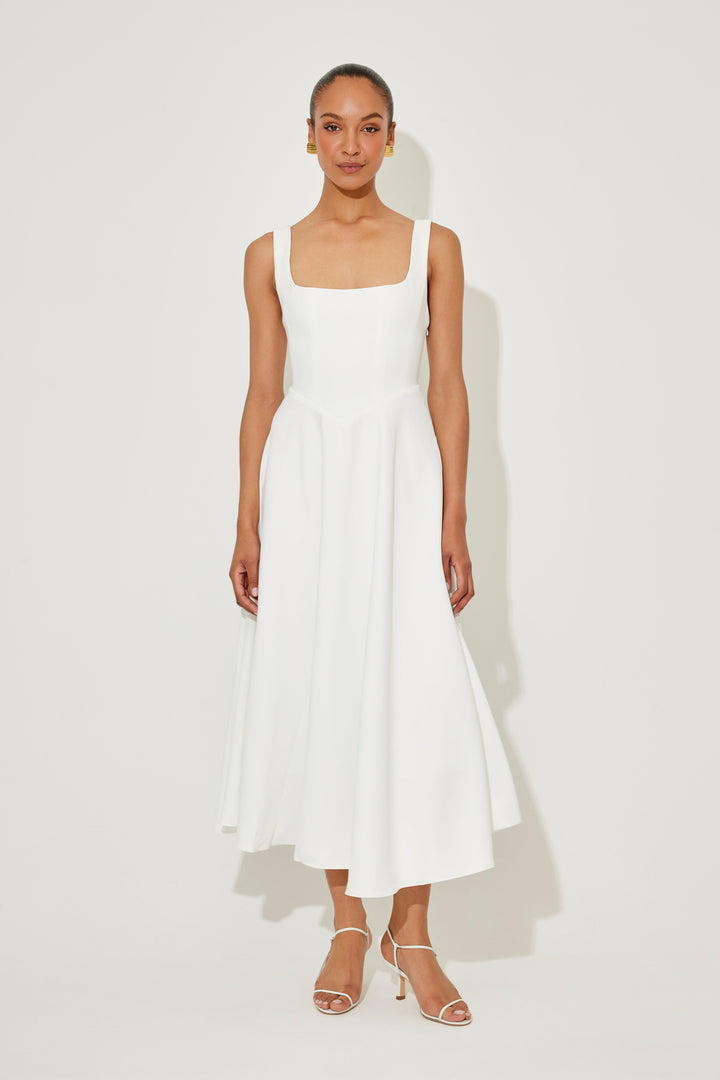 Maréva – Elegant Midi Flow Dress