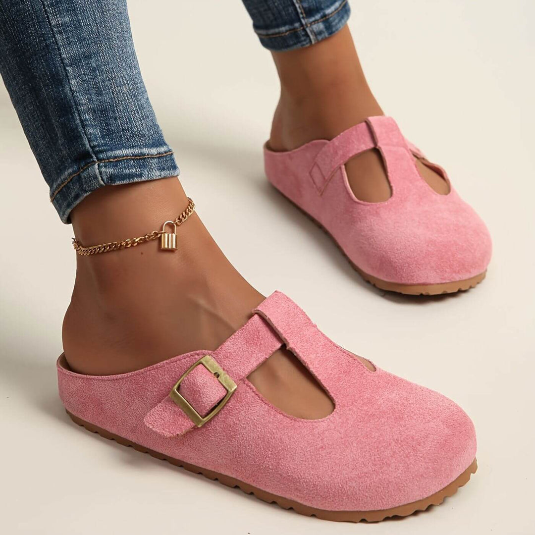 Elara Buckle Comfort Clogs