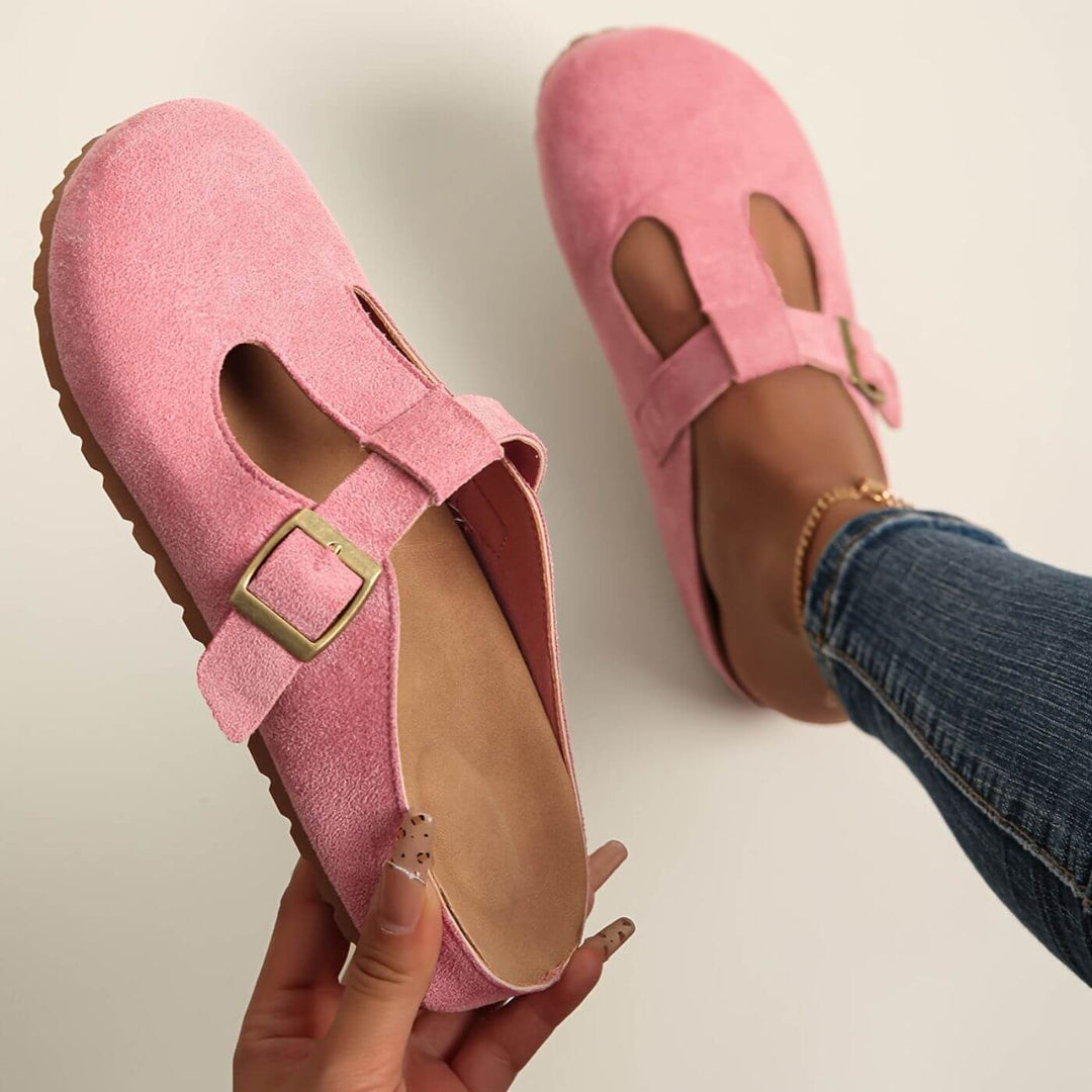 Elara Buckle Comfort Clogs
