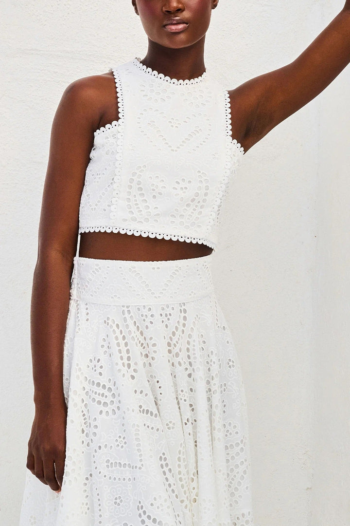 Linda | Women’s Flowy Eyelet Set Dress