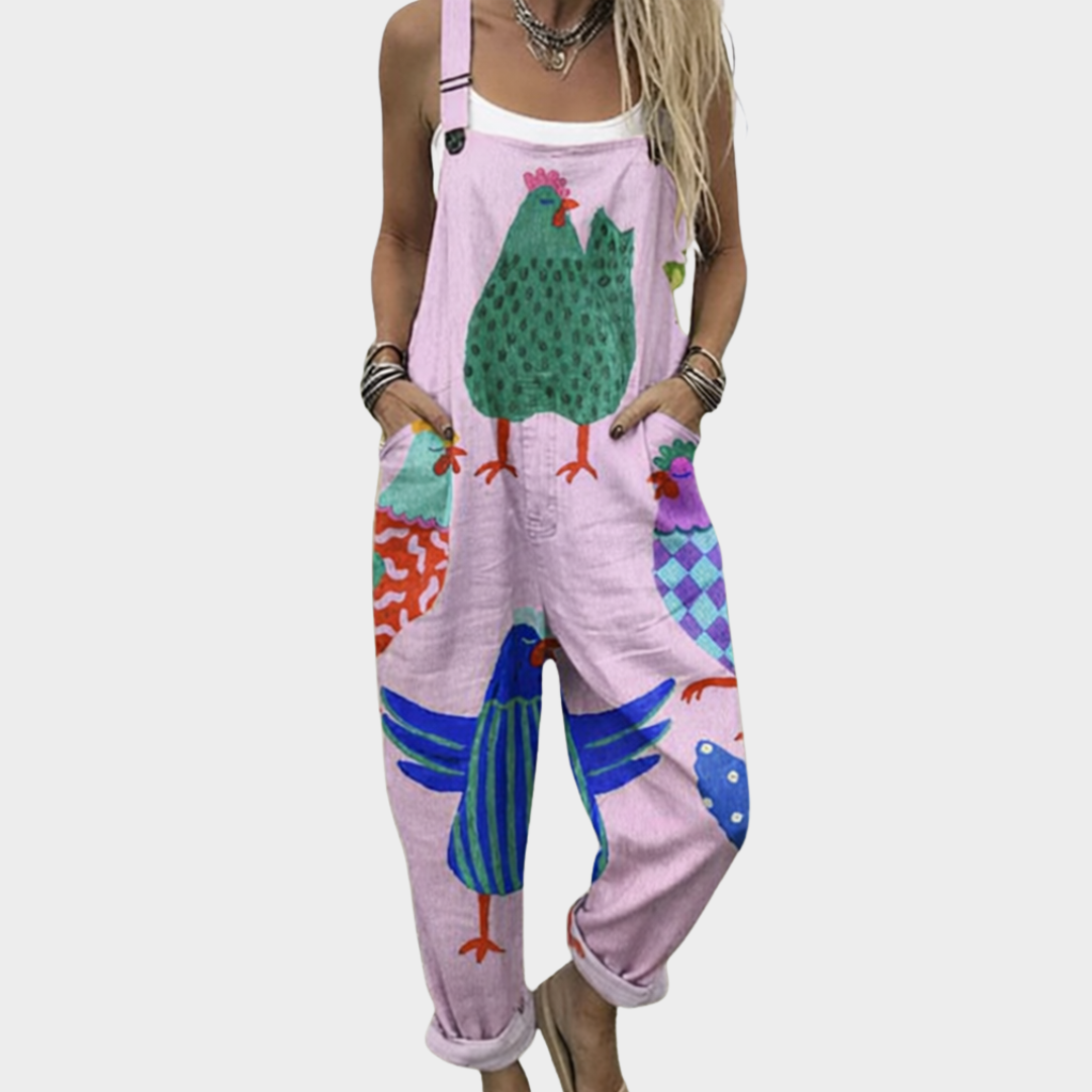 Comfortable Printed Overall