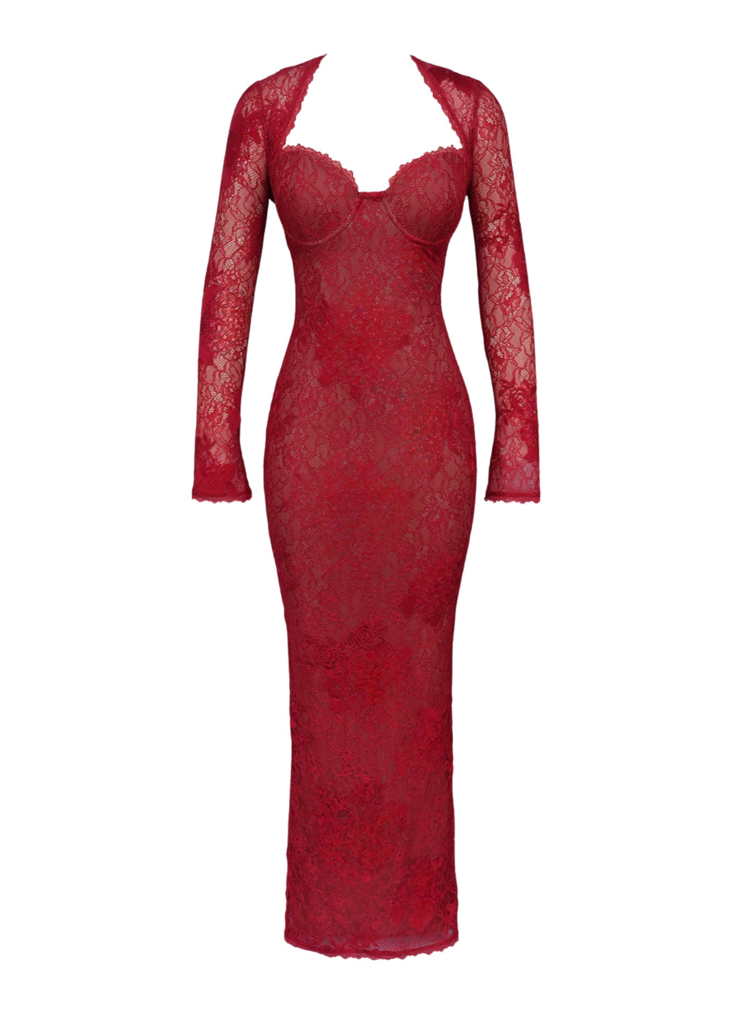 Selene Noir Lace Maxi Dress