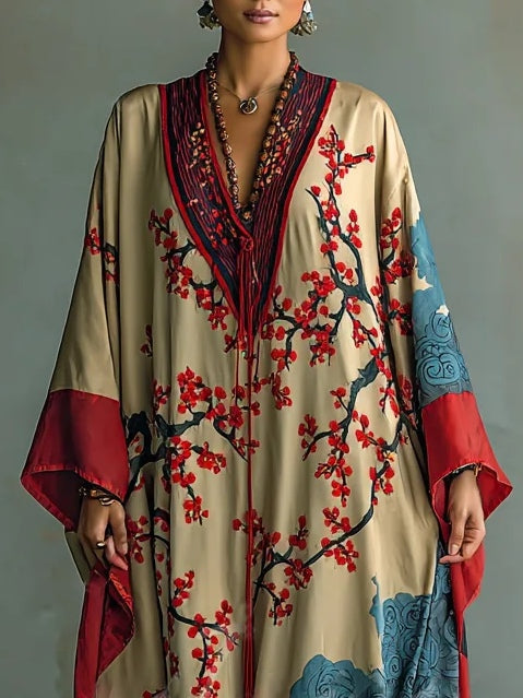 Meiko Blossom Silk Maxi Dress