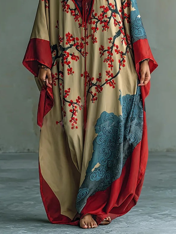 Meiko Blossom Silk Maxi Dress