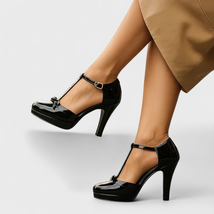 Elara Bow Strap High Heels